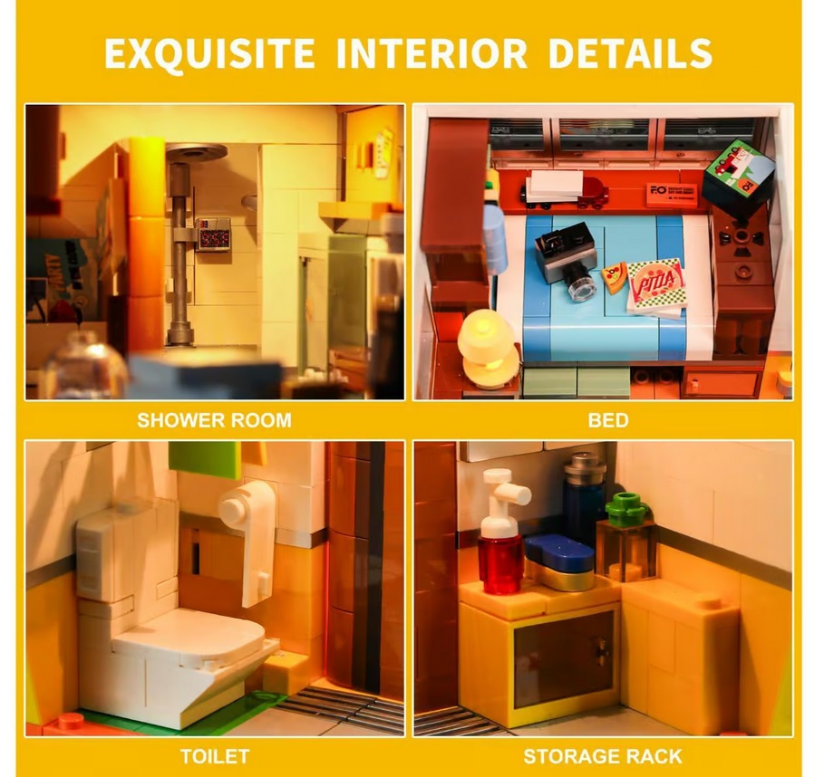 LUMIBRICKS\u0020Travel\u0020Trailer\u0020met\u0020LED\u002Dverlichting\u0020\u002D\u00201325\u0020onderdelen