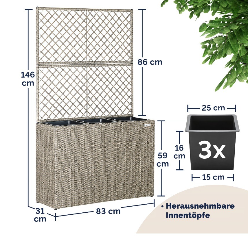 Polyrattan\u0020Bloembak\u0020met\u0020Latwerk\u0020Cr\u00E8me Polyrattan\u0020Bloembak\u0020met\u0020Latwerk\u0020Cr\u00E8me
