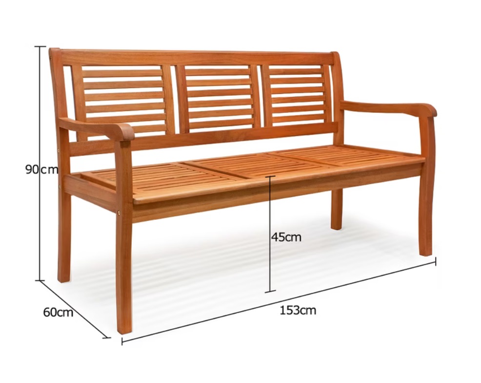 Tuinbank\u0020Eucalyptushout\u0020FSC\u002Dgecertificeerd\u0020153x90x60cm\u0020