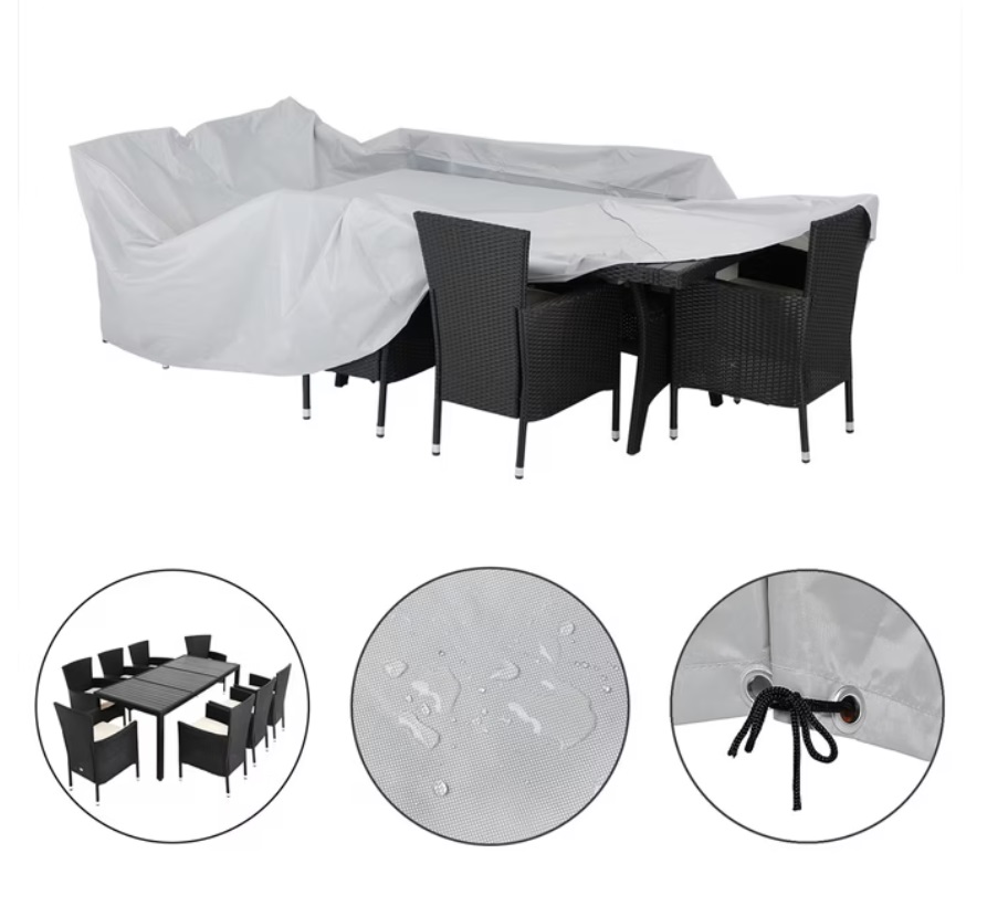 Afdekhoes\u0020Tuinset\u0020Zitset\u0020Zilver\u0020308x138x89cm