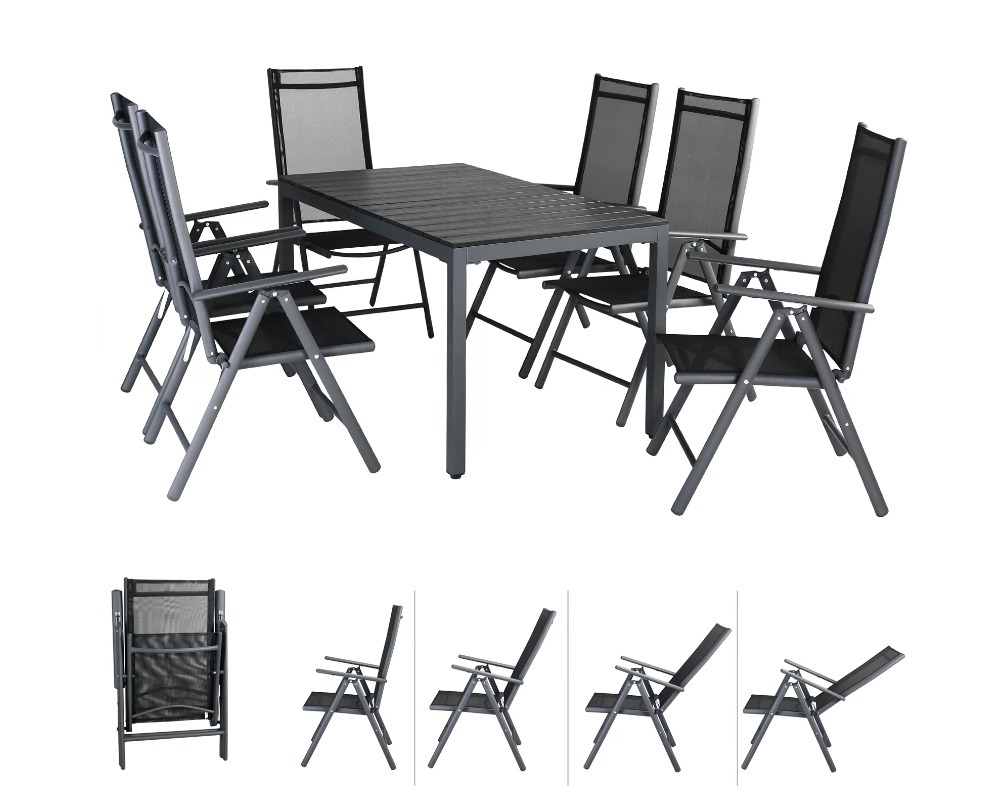 Tuinset\u0020Bern\u00207\u002Ddelig\u0020Antraciet\u0020Aluminium\u0020met\u0020WPC\u0020Tafelblad