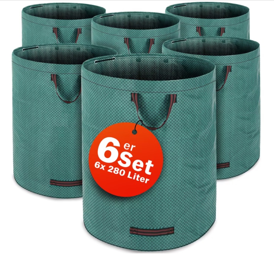 Tuinafvalzak\u0020Set\u0020van\u00206\u0020x\u0020280\u0020Liter\u0020Groen