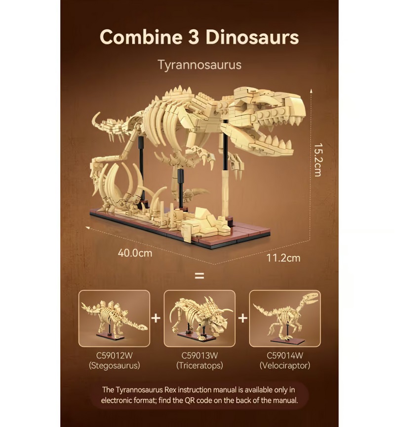 CADA\u0020Dinosaurus\u0020fossielen\u003A\u0020Triceratops\u0020\u002D\u0020272\u0020onderdelen