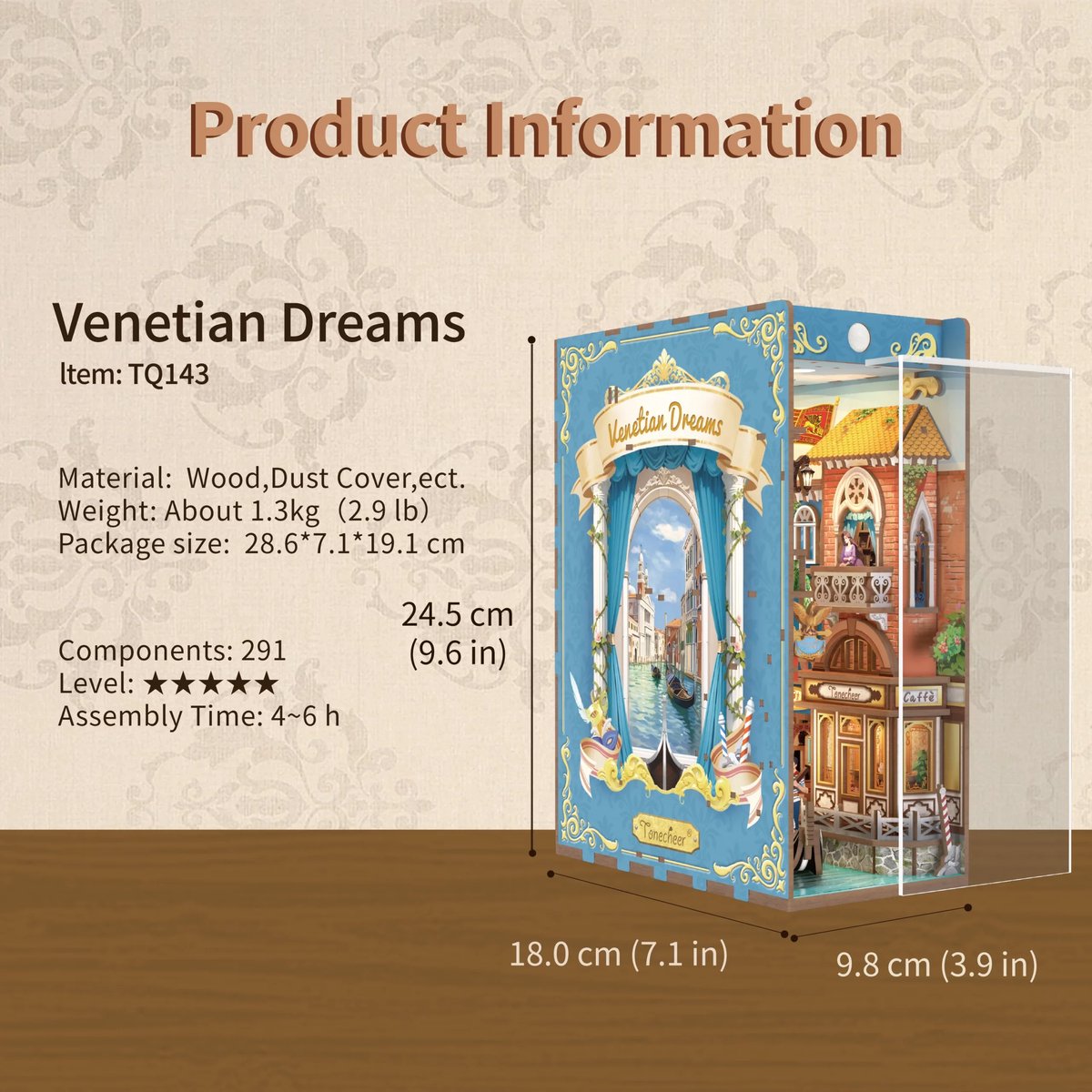 Tonecheer\u0020Venetian\u0020Dreams\u0020BookNook\u0020Bouwpakket\u0020Boekensteun\u0020\u002D\u0020LED\u002Dlicht\u0020\u002D\u0020Bewegingssensor Tonecheer\u0020Venetian\u0020Dreams\u0020BookNook\u0020Bouwpakket\u0020Boekensteun\u0020\u002D\u0020LED\u002Dlicht\u0020\u002D\u0020Bewegingssensor