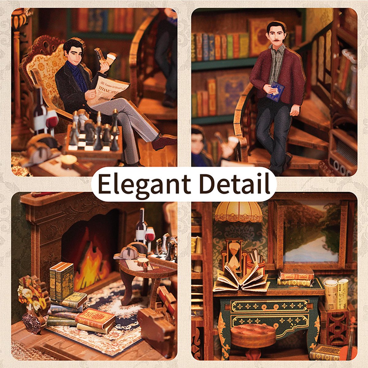 Tone\u002Dcheer\u0020BookNook\u0020Violin\u0020Detective\u0020Agency\u0020Modelbouw\u0020Knutselen
