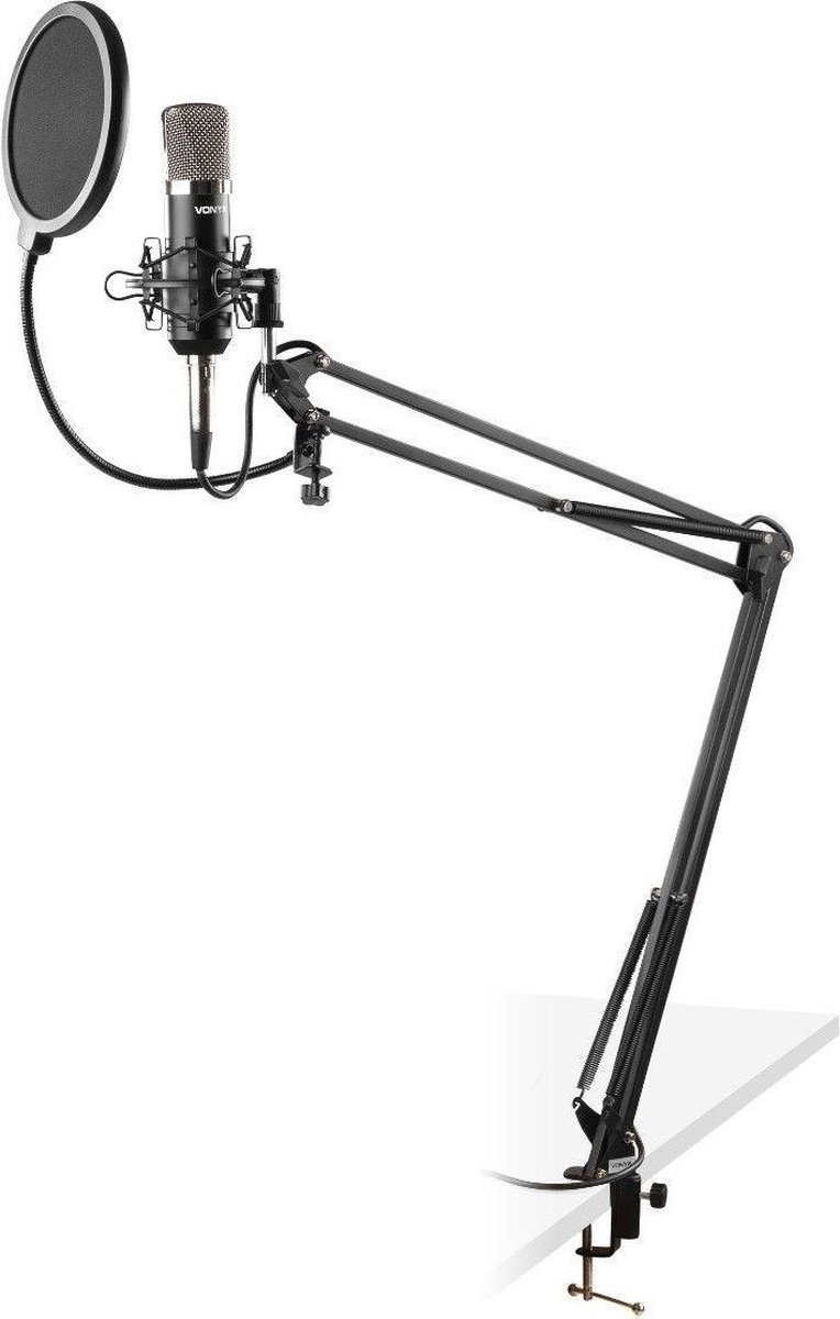 Studio\u0020microfoon\u0020Vonyx\u0020CMS400\u0020shockmount\u0020en\u0020verstelbare\u0020arm
