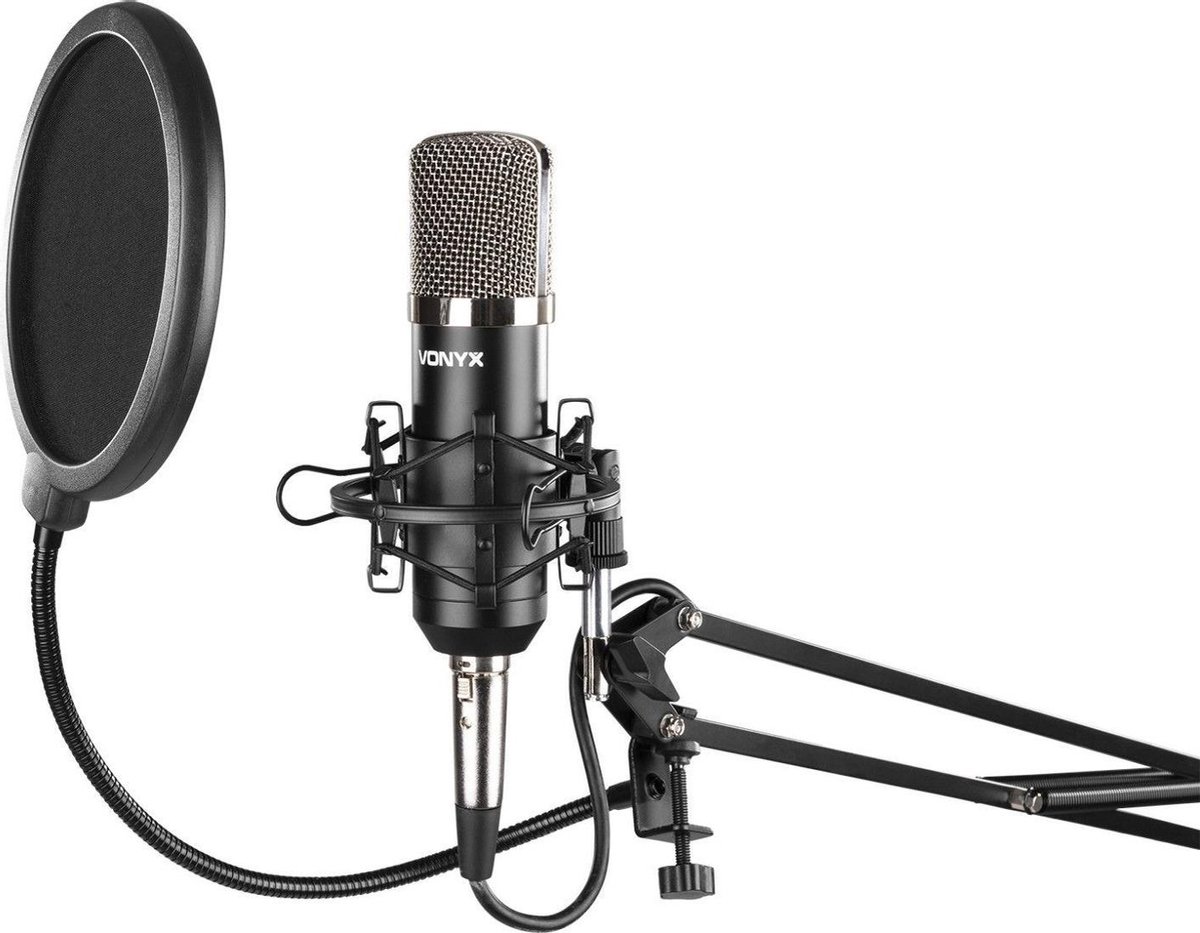 Studio\u0020microfoon\u0020Vonyx\u0020CMS400\u0020shockmount\u0020en\u0020verstelbare\u0020arm