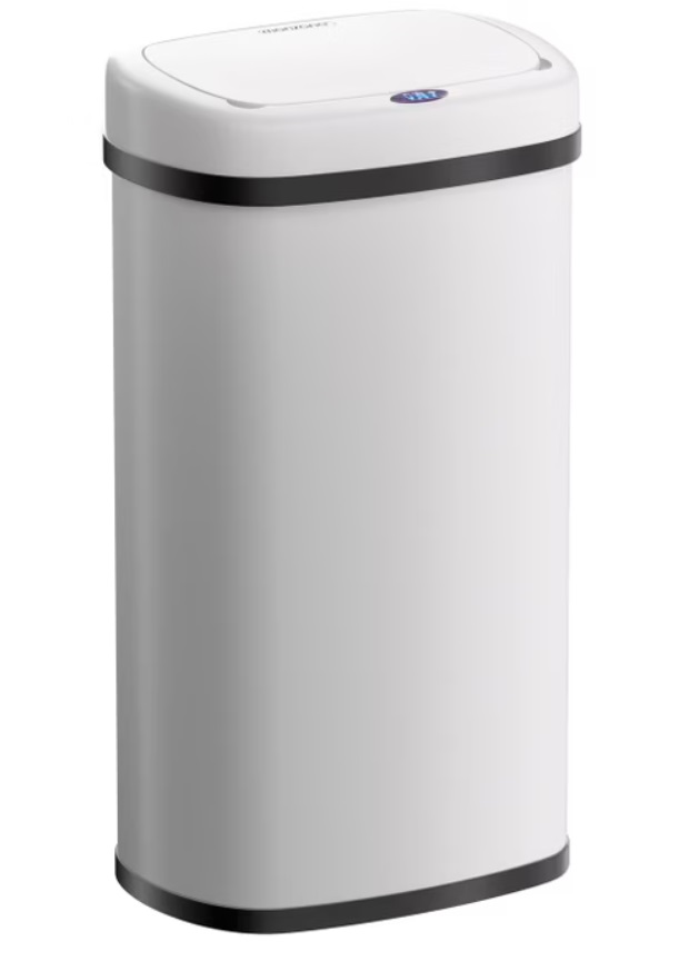 Vuilnisbak\u0020opent\u0020automatisch\u0020met\u0020Sensor\u0020Creme\u002Dwit\u002058L