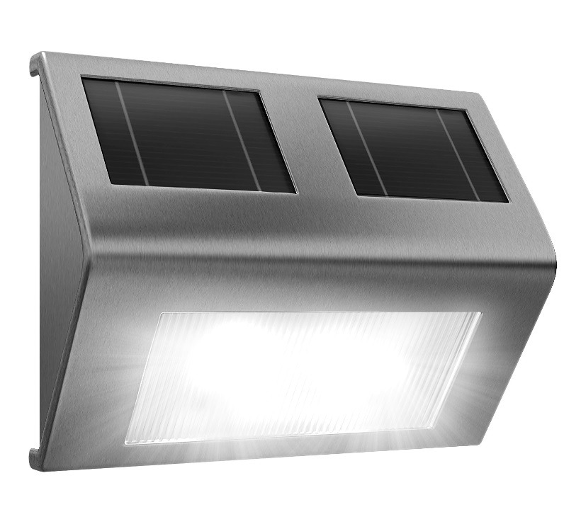 Wandlamp\u0020Buiten\u0020Zilver\u0020RVS\u0020140x95x25mm\u0020Zonne\u002Denergie