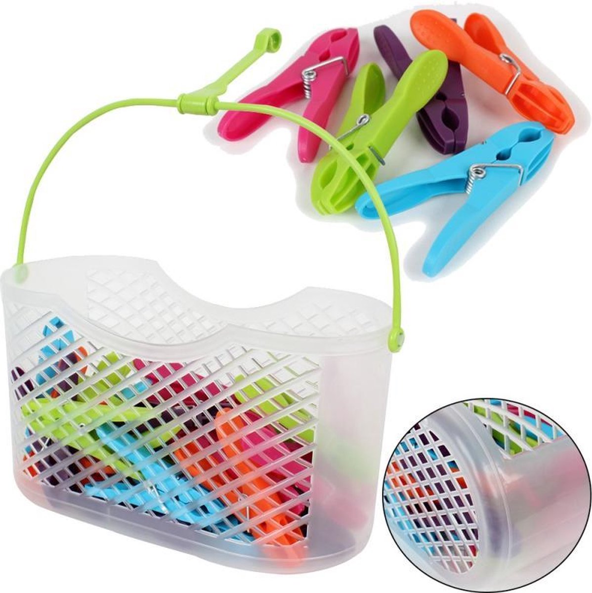 30\u0020Wasknijpers\u0020in\u0020mandje\u0020kunststof\u0020in\u0020diverse\u0020vrolijke\u0020Kleuren