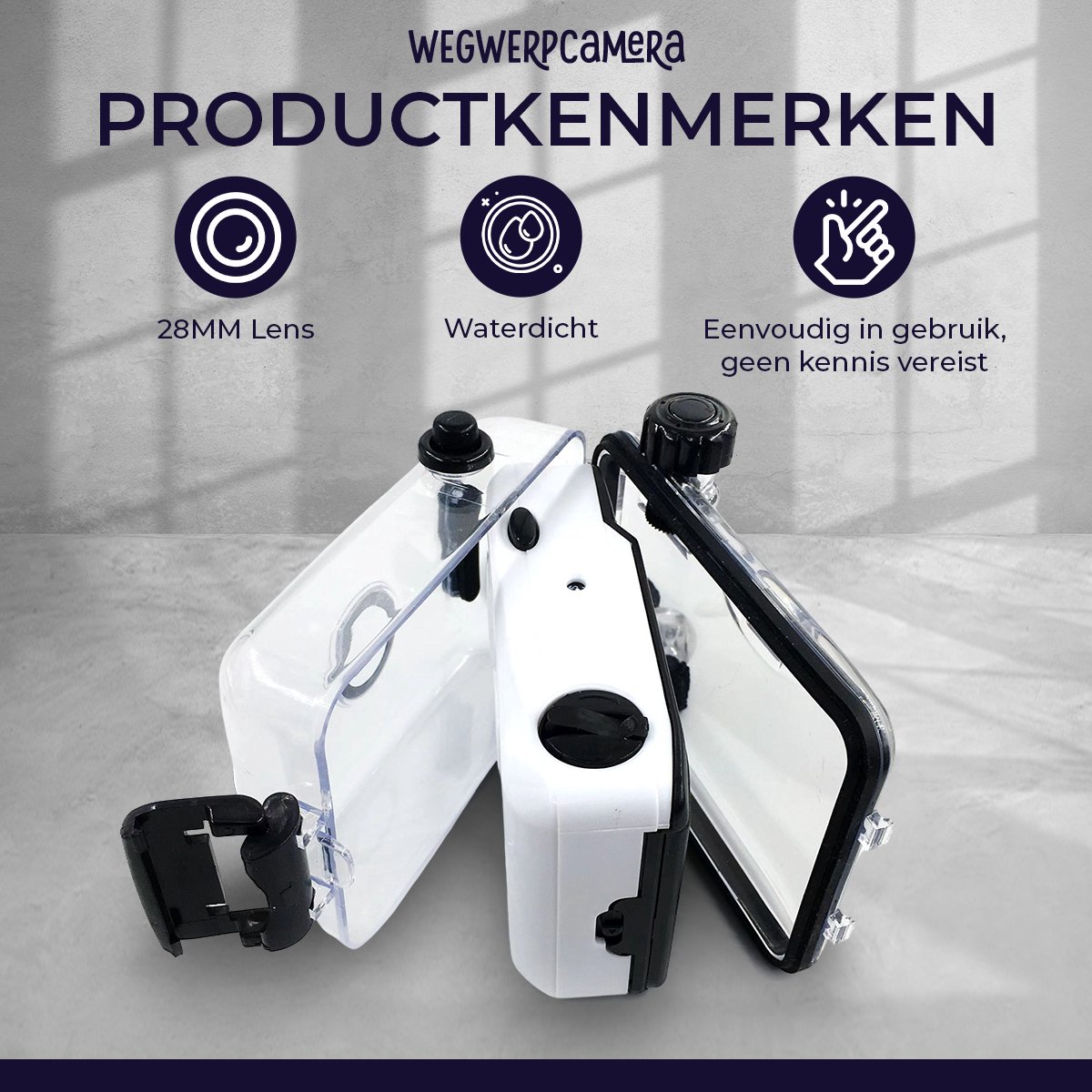 Analoge\u0020waterdichte\u0020camera\u0020met\u0020flits\u0020Wit\u0020\u002D\u0020Kinder\u0020Camera