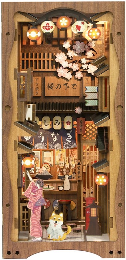 Cutebee\u0020Booknook\u0020Under\u0020the\u0020Sakura\u0020Tree\u0020Miniatuurhuis\u0020Knutselen