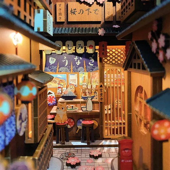 Cutebee\u0020Booknook\u0020Under\u0020the\u0020Sakura\u0020Tree\u0020Miniatuurhuis\u0020Knutselen