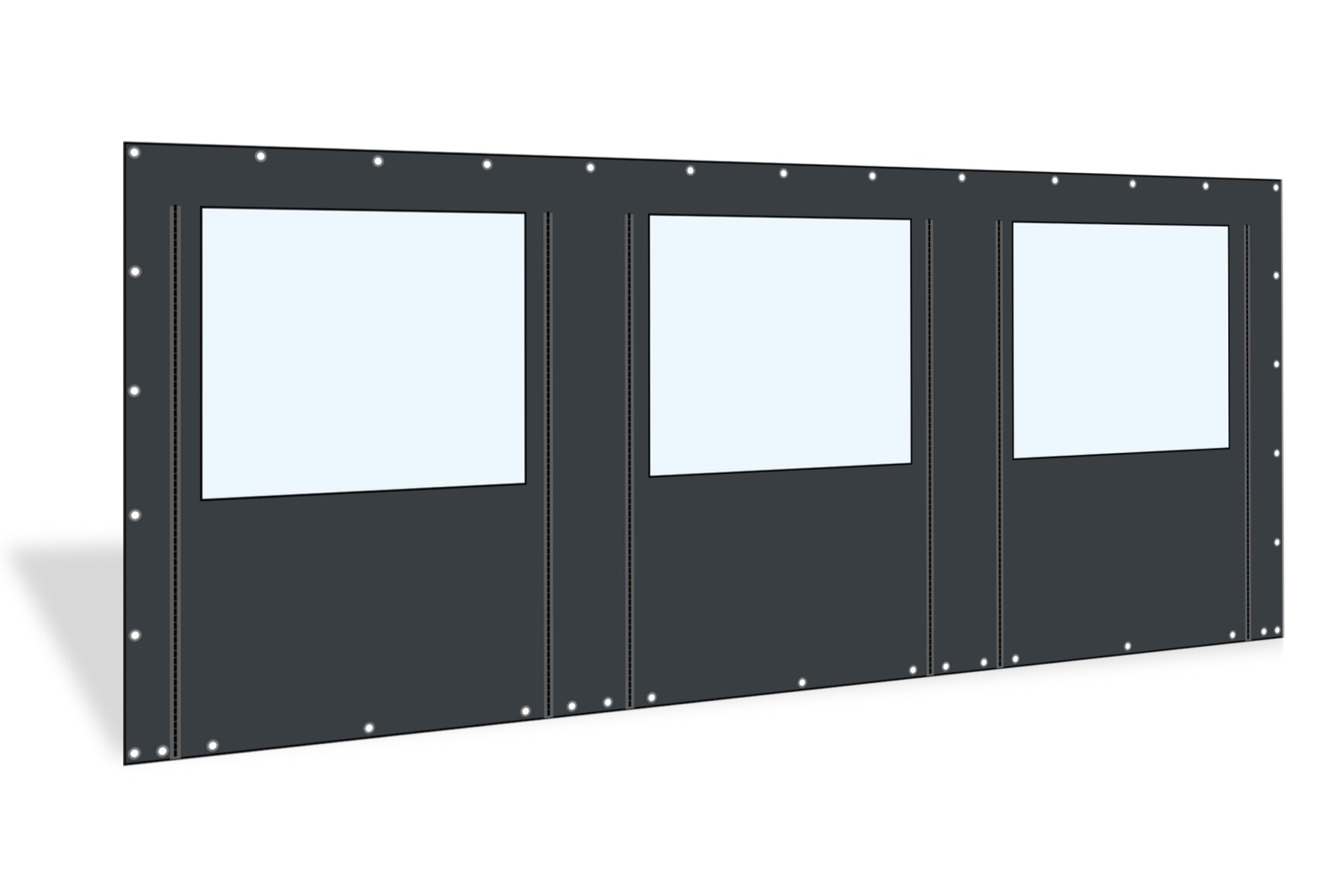 PVC\u0020zijwand\u0020raam\u0020en\u0020ritsen\u00206m\u0020breed\u002D250cm\u0020hoog\u002Dkies\u0020je\u0020kleur