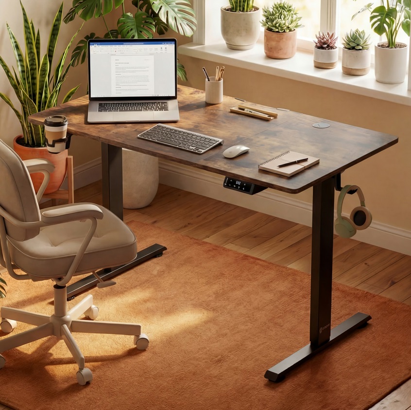 Zit\u0020sta\u0020bureau\u0020Bruin\u0020160x75x72\u002D117cm